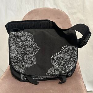 Crumpler Womens Messenger Bag Black Embroidered Mandala Geometric Cheesypimp